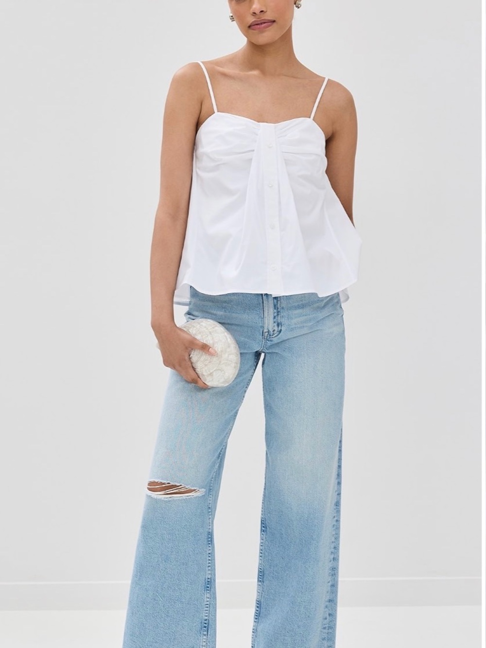 SIMKHAI Kenz Sleeveless Button Top Sz 0